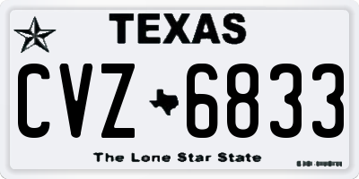 TX license plate CVZ6833