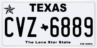 TX license plate CVZ6889