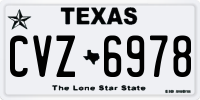 TX license plate CVZ6978