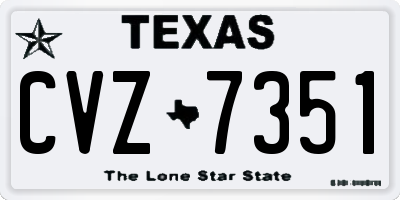 TX license plate CVZ7351