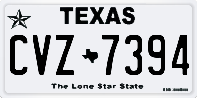 TX license plate CVZ7394