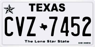 TX license plate CVZ7452