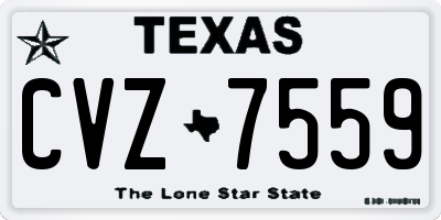 TX license plate CVZ7559