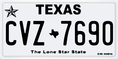 TX license plate CVZ7690