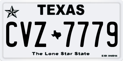 TX license plate CVZ7779
