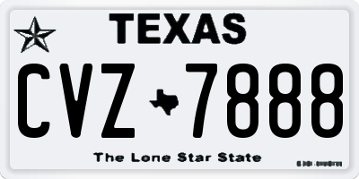 TX license plate CVZ7888
