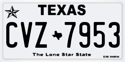 TX license plate CVZ7953