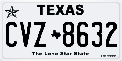 TX license plate CVZ8632
