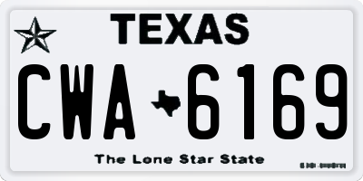 TX license plate CWA6169
