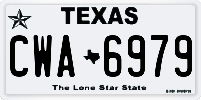TX license plate CWA6979