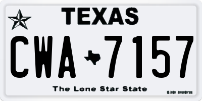 TX license plate CWA7157