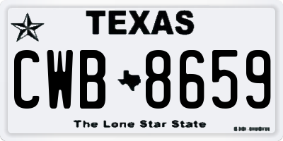 TX license plate CWB8659