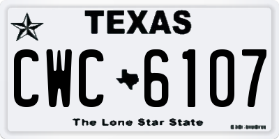 TX license plate CWC6107