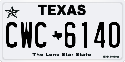 TX license plate CWC6140