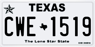 TX license plate CWE1519