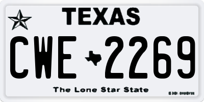 TX license plate CWE2269