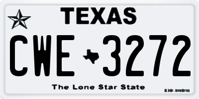 TX license plate CWE3272