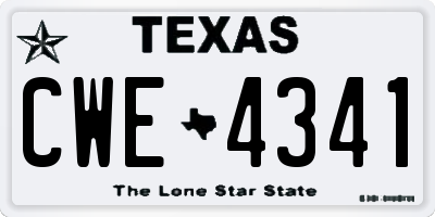 TX license plate CWE4341