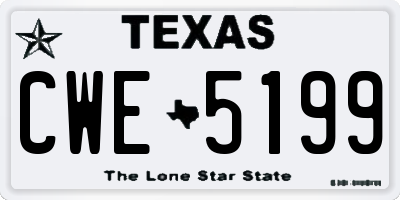 TX license plate CWE5199