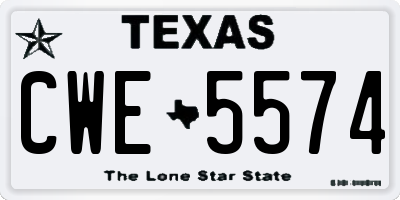 TX license plate CWE5574