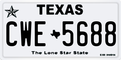 TX license plate CWE5688