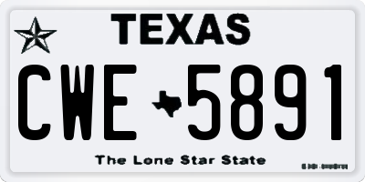TX license plate CWE5891