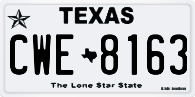 TX license plate CWE8163