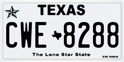 TX license plate CWE8288