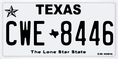 TX license plate CWE8446