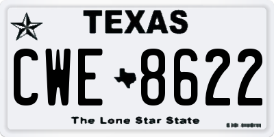 TX license plate CWE8622