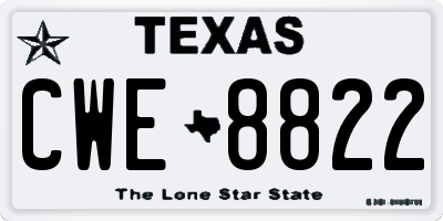TX license plate CWE8822