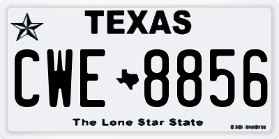 TX license plate CWE8856