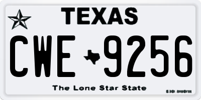 TX license plate CWE9256