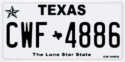 TX license plate CWF4886
