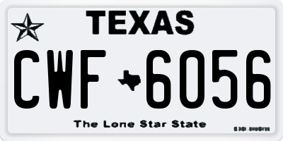TX license plate CWF6056