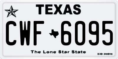 TX license plate CWF6095