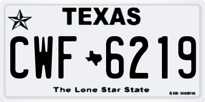 TX license plate CWF6219