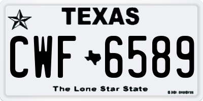 TX license plate CWF6589