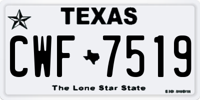 TX license plate CWF7519