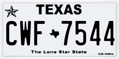 TX license plate CWF7544