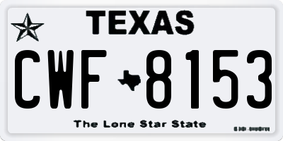 TX license plate CWF8153