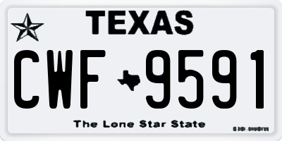 TX license plate CWF9591