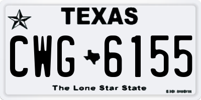 TX license plate CWG6155
