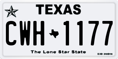 TX license plate CWH1177