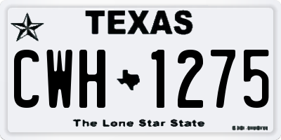 TX license plate CWH1275