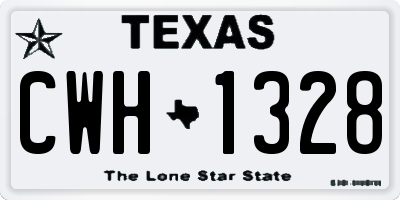 TX license plate CWH1328