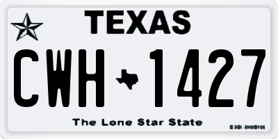 TX license plate CWH1427