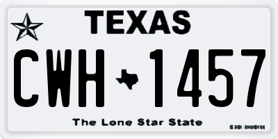 TX license plate CWH1457