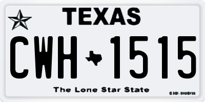 TX license plate CWH1515