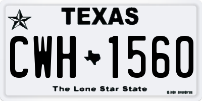 TX license plate CWH1560
